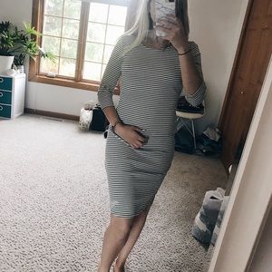 Mid length striped dress